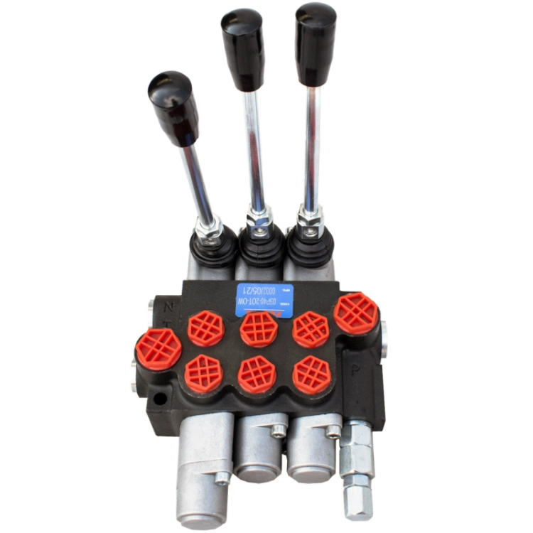 SHZICMY Hydraulikventil Monoblock – 4-Fach, 40 L/min, 250 Bar, Handhebelsteuerung, G1/2 Anschluss, Für Traktor, Lader, Holzspalter