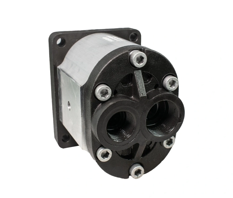 Hydraulische Zahnradpumpe 40ccm 60L, Hydraulikpumpe BG 3, Rechtsdrehrichtung. Sauganschluss: 1'' ; Druckanschluss: 3/4". Drehrichtung: rechts