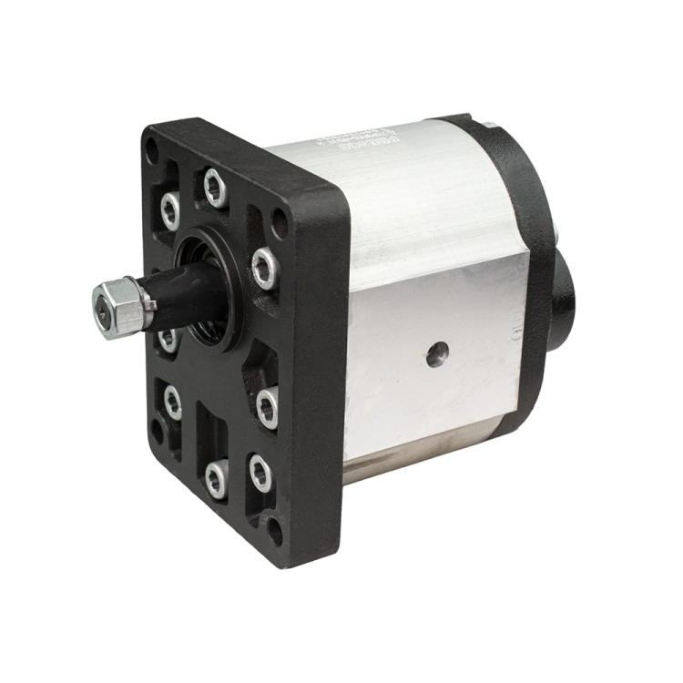 Hydraulische Zahnradpumpe 40ccm 60L, Hydraulikpumpe BG 3, Rechtsdrehrichtung. Sauganschluss: 1'' ; Druckanschluss: 3/4". Drehrichtung: rechts