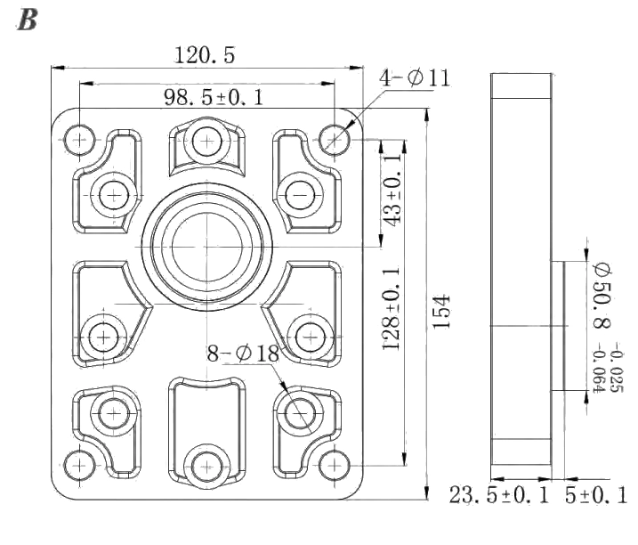 Hydraulische Zahnradpumpe 63ccm 95L, Hydraulikpumpe BG 3, Rechtsdrehrichtung. Ölanschluss: flanschverbindend. Drehrichtung: rechts