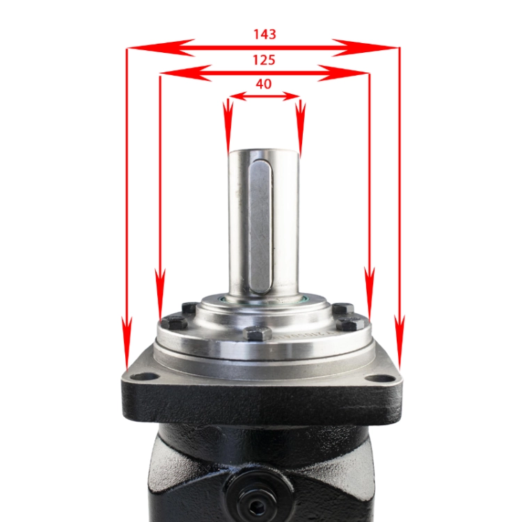 Hydraulikmotor, Ölmotor, Orbitmotoren BMT, OMZT, OMST, OMT BM6 500, Welle: 40 mm