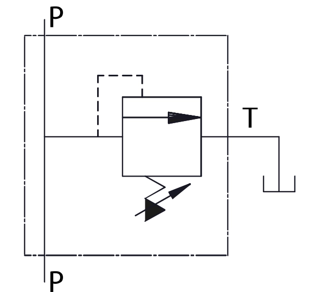Hydraulik Druckbegrenzungsventil VMD35 mit Stellrad 3/8” 35 l/min 5-50 bar