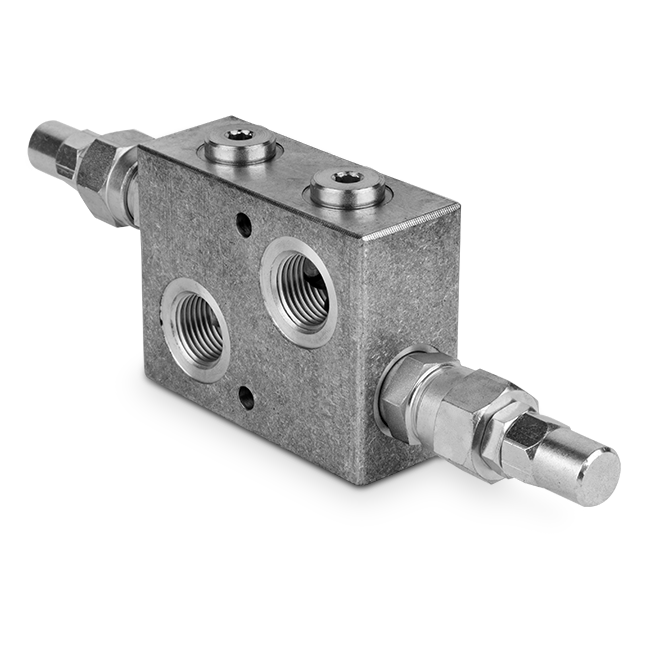 Hydraulik Doppel-Druckbegrenzungsventil VMDI35 3/8” 35 l/min 40-210 bar