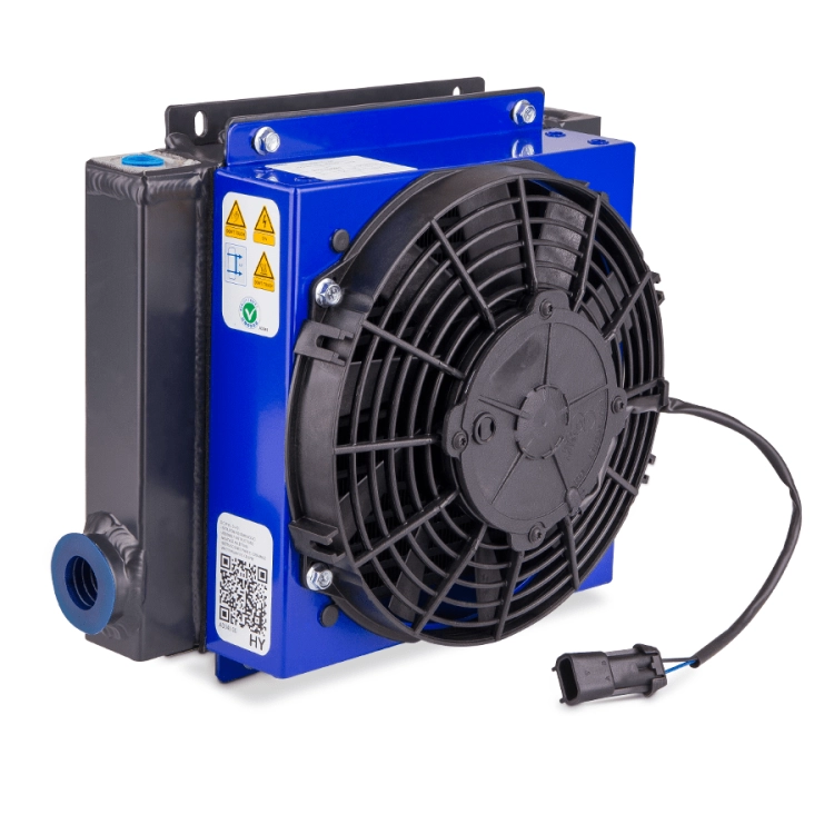 Hydraulikölkühler mit Thermostat 60°C 10-90 L/min 12V. Mit Befestigung im Set