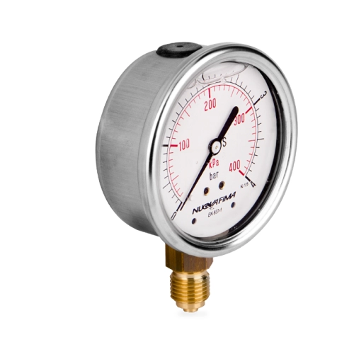 Manometer, Hydraulik Manometer 0-4bar 1/4" 63mm