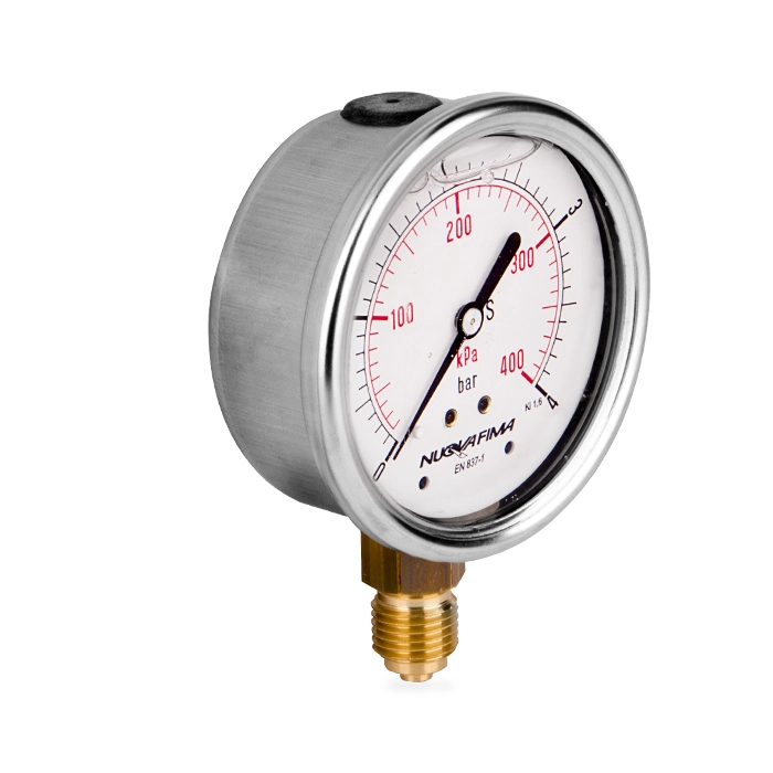 Manometer, Hydraulik Manometer 0-4bar 1/4" 63mm