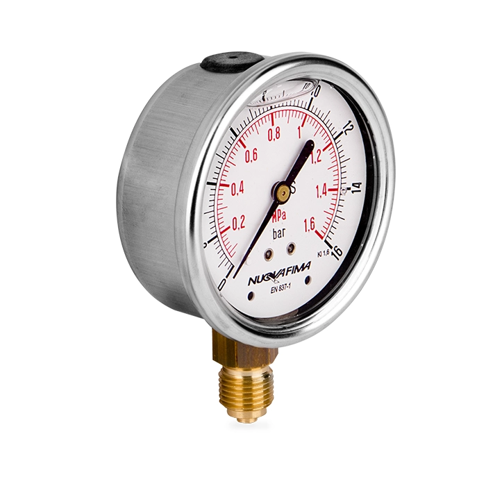 Manometer, Hydraulik Manometer 0-16bar 1/4" 63mm