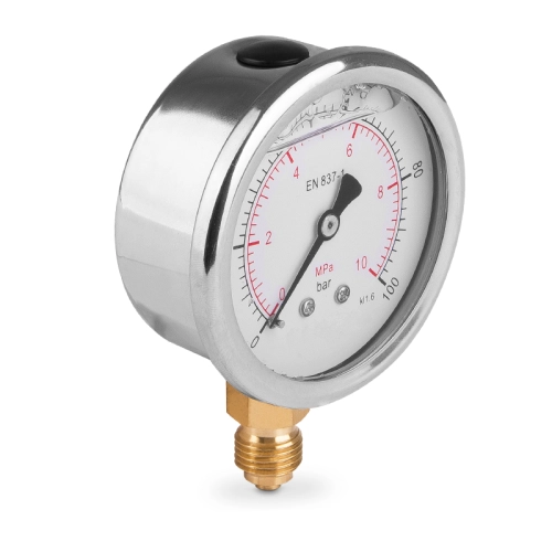 Manometer, Hydraulik Manometer 0-100bar 1/4" 63mm - TK