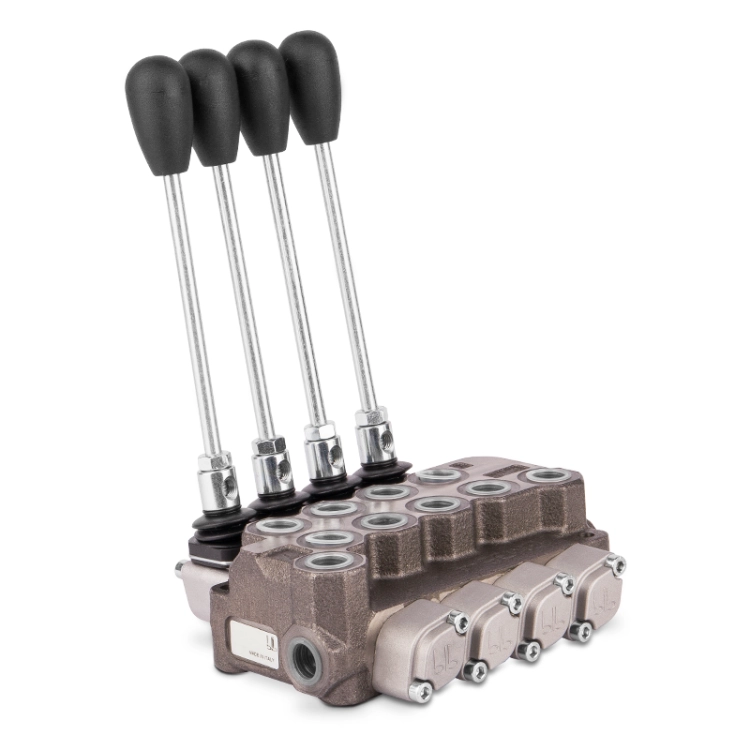 Handsteuerventil, Handhebelventil BLB HYDRAULIC. 4-fach - 4xDoppelwirkende 90L