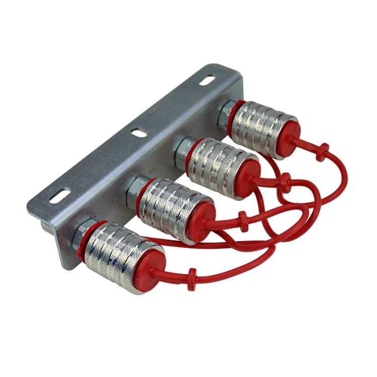 Abreißhalter Steckkupplungen PUSH-PULL 4x Kupplungsdose. Außengewinde M22x1,5