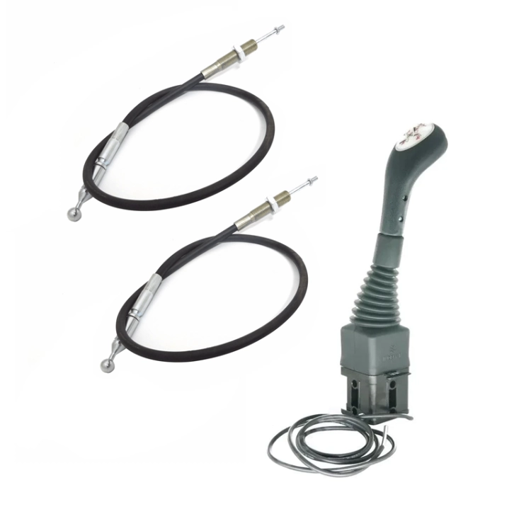 Joystick für Frontlader mit 1 Knopf mit 2xBowdenzüge mit Kugelkopf - SET