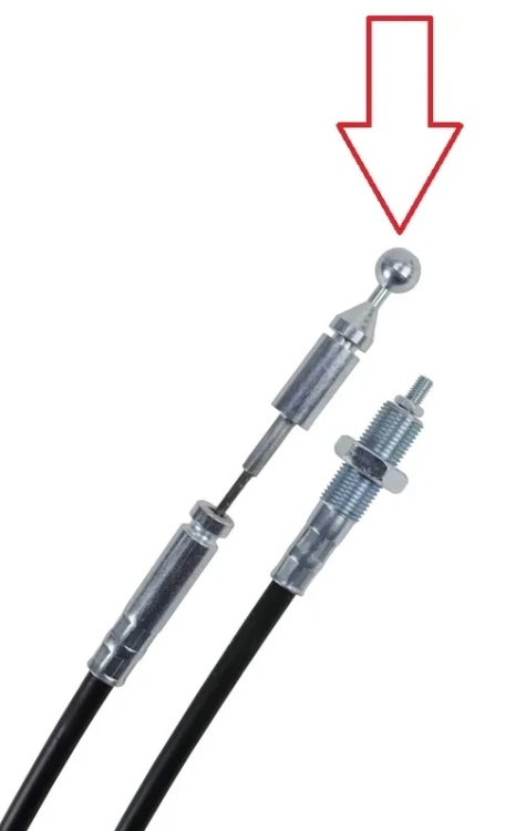 Joystick für Frontlader ohne Knopf mit 2xBowdenzüge mit Kugelkopf - SET