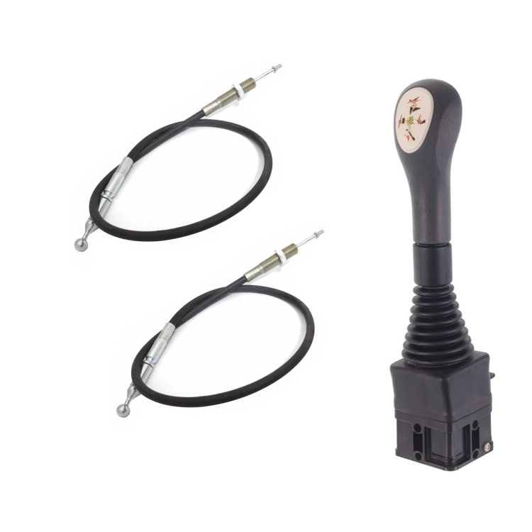 Joystick für Frontlader ohne Knopf mit 2xBowdenzüge mit Kugelkopf - SET