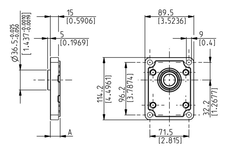 Zahnradmotoren CASAPPA Hydraulikmotor BG2 26ccm Welle 1:8 Wellenflansch: 50,8 mm