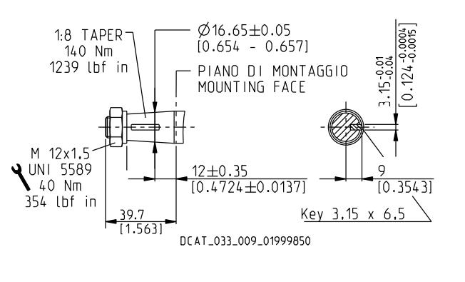 Zahnradmotoren CASAPPA Hydraulikmotor BG2 26ccm Welle 1:8 Wellenflansch: 50,8 mm