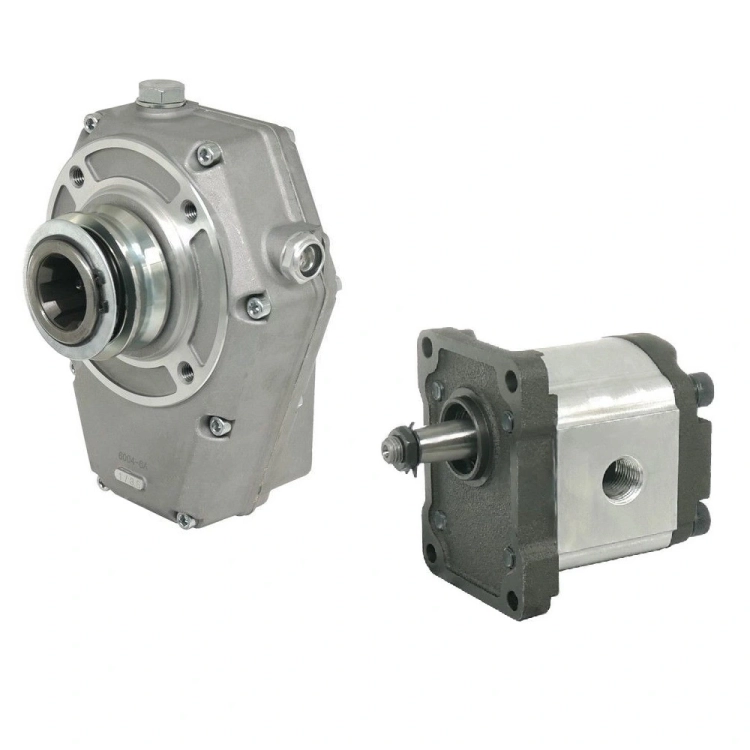 Zapfwellengetriebe 1:3,8, 10kw mit hydraulikpumpe BG2. Schiebemuffe mit Rastierung