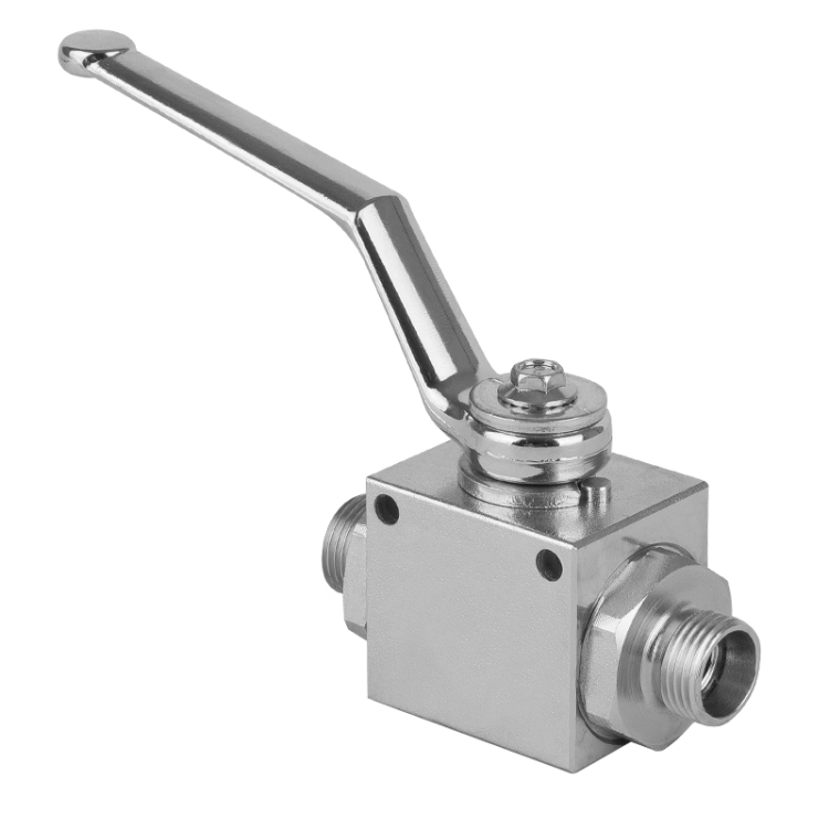 2-Wege-Kugelhähne 500bar Hydraulik-Absperrhahn mit Außengewinde M22x1,5 15L - TK