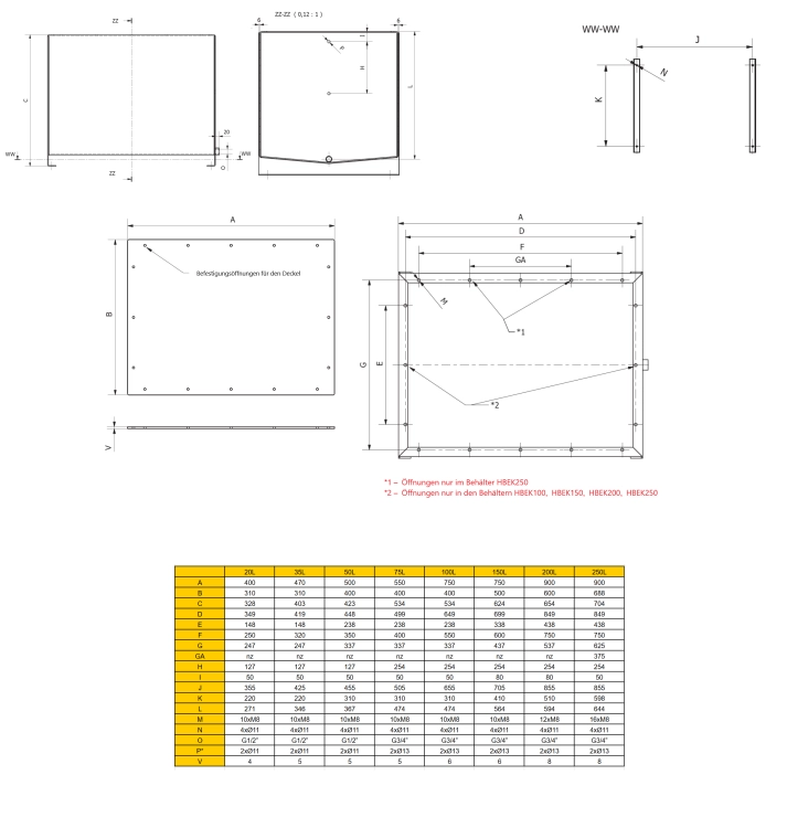 Hydrauliköltank 200L - für Hydrauliksysteme