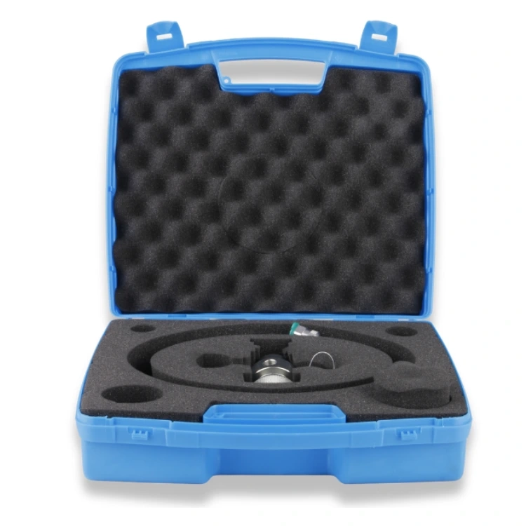 Füllvorrichtung für Membranspeicher PCM250M2. Professionelles Stickstoff-Füll- und Prüfgerät für Druckspeicher. Mit Manometer, Standardanschlüssen und robustem Gehäuse, ideal für Wartung, Vordruckkontrolle und Befüllung von Hydraulik-Akkumulatoren.