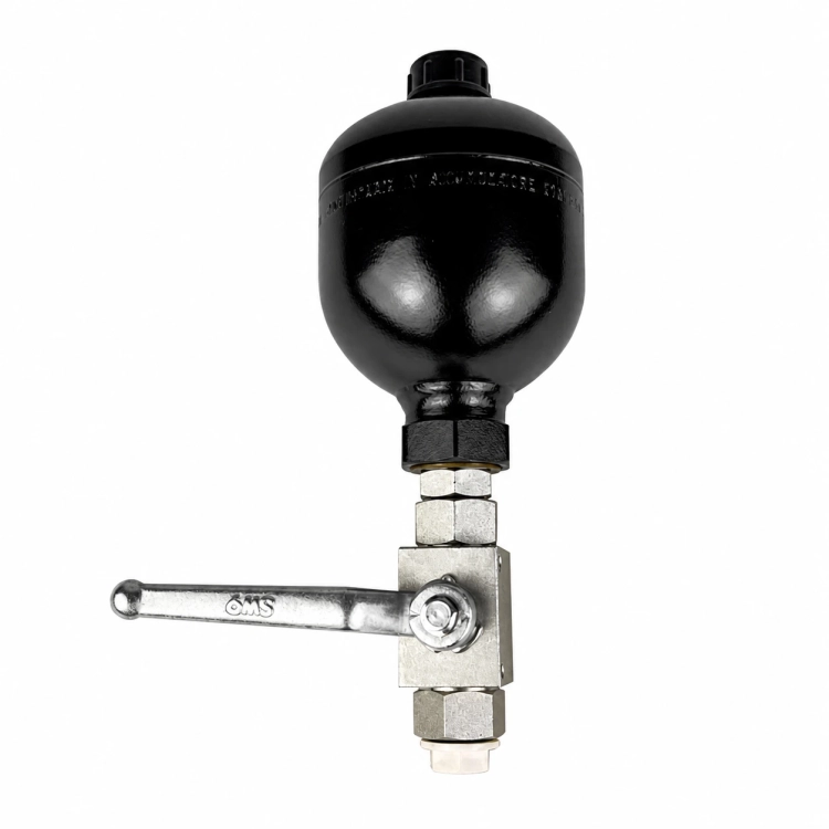 Membranspeicher 1L, Set mit 2-Wege Kugelhähne. Innengewinde 1/2&amp;amp;amp;quot; 500bar 70l/min