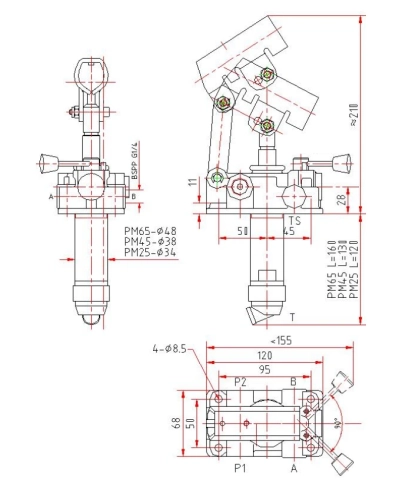 Hydraulik Handpumpe 25ccm Doppelwirkend Schema