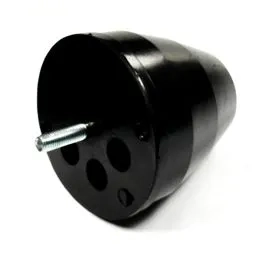 Konischer Gummipuffer, Parabelpuffer, Gummifeder Höhe: 155mm, Außendurchmesser: 140mm, 1 Montageschraube